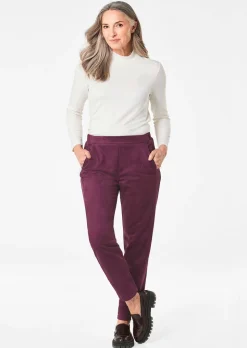Hose LOUISA in Veloursleder-Optik