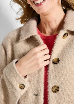 Jacke in flauschiger Qualität mit Lurex