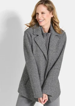 Jacke in 2-in-1-Optik mit Steppeinsatz