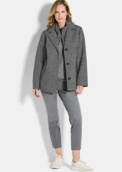Jacke in 2-in-1-Optik mit Steppeinsatz