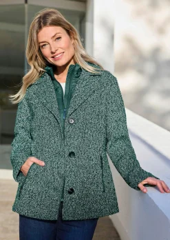 Jacke in 2-in-1-Optik mit Steppeinsatz