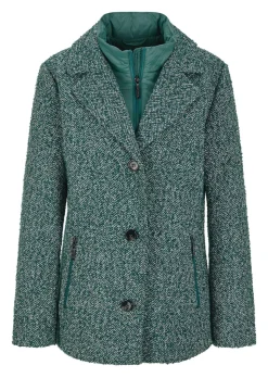 Jacke in 2-in-1-Optik mit Steppeinsatz