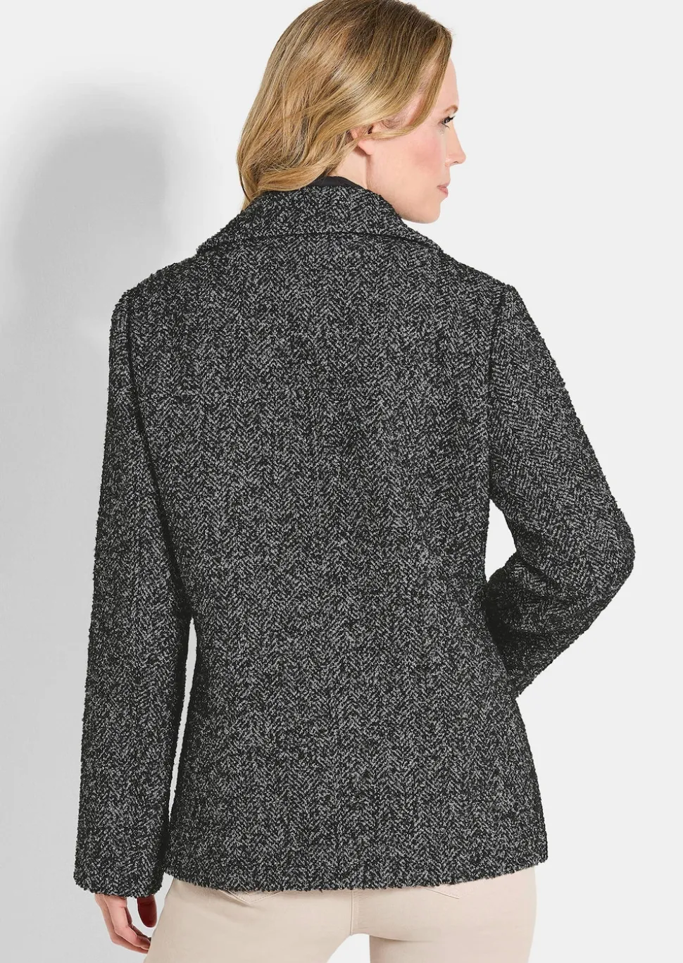 Jacke in 2-in-1-Optik mit Steppeinsatz