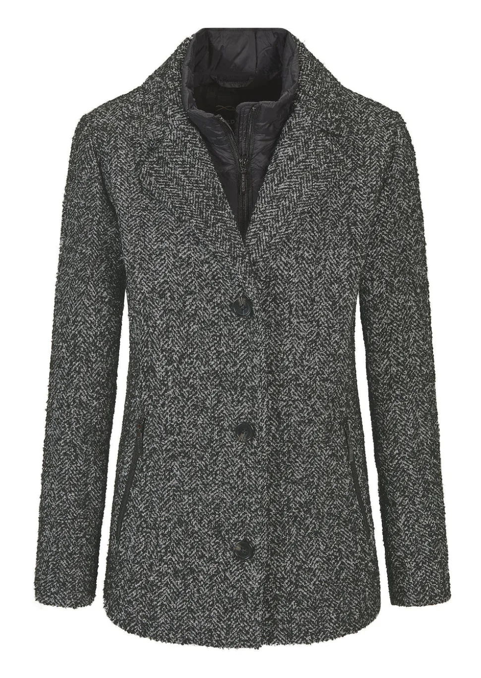 Jacke in 2-in-1-Optik mit Steppeinsatz