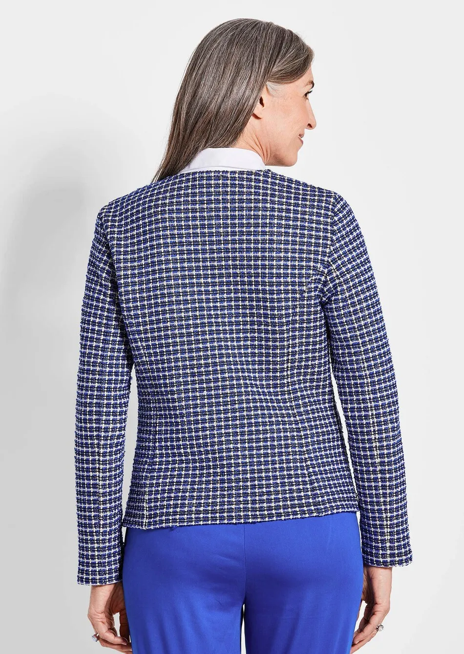 Jacke in Karo-Optik