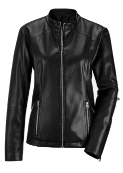Jacke in Lederoptik