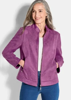 Jacke in Veloursleder-Optik