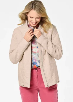 Jacke in wabenförmiger Stepp-Optik