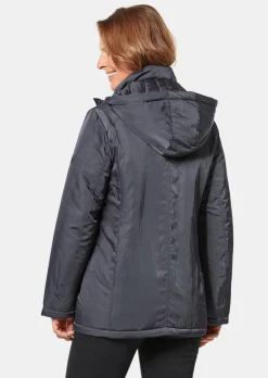 Jacke mit Kapuze in dezenter Crashstruktur
