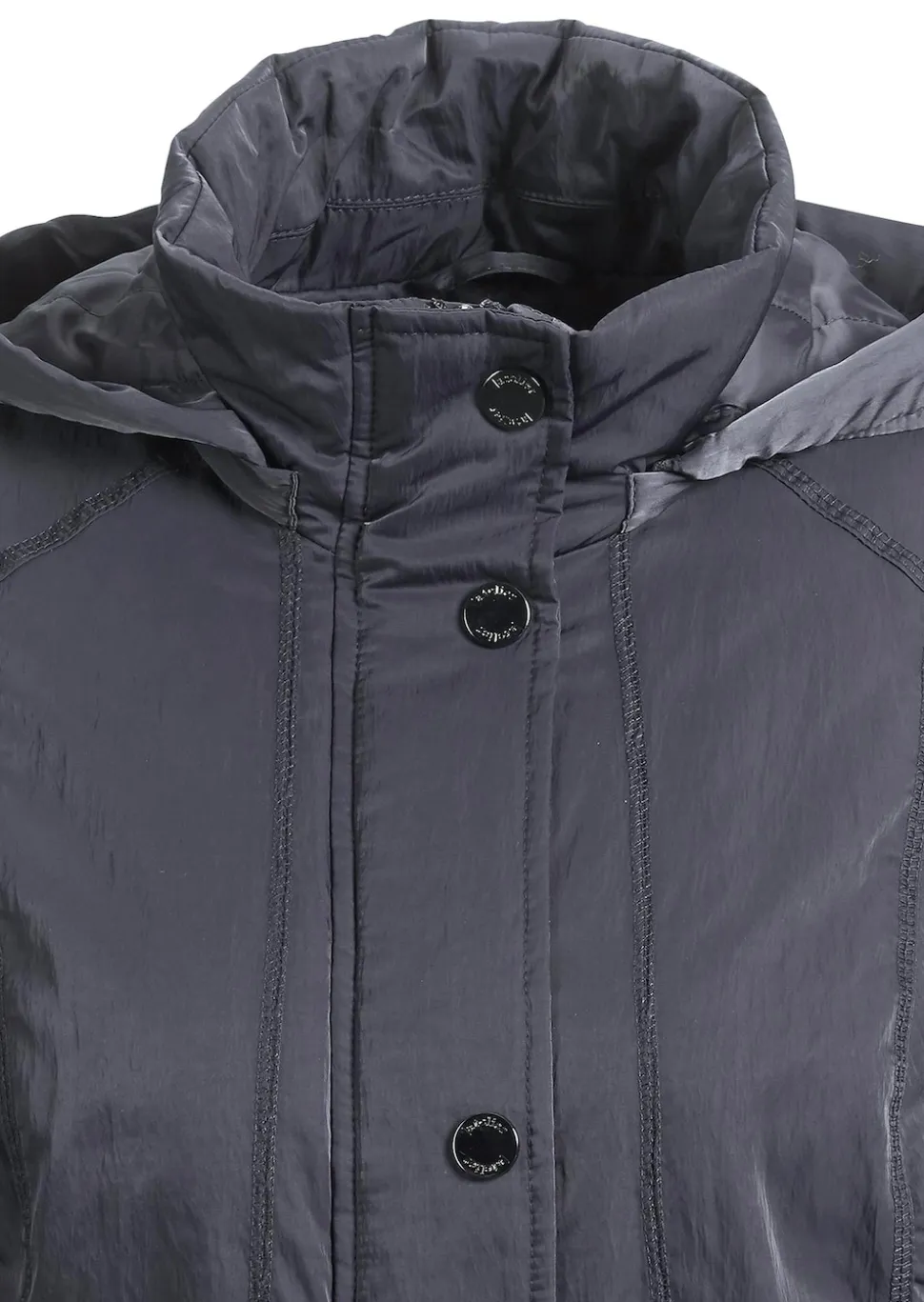 Jacke mit Kapuze in dezenter Crashstruktur