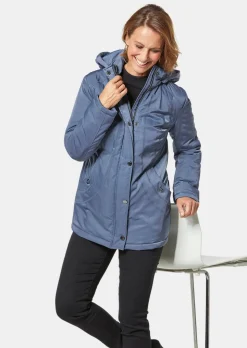Jacke mit Kapuze in dezenter Crashstruktur