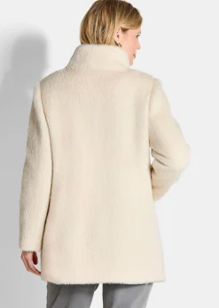 Jacke mit Stehkragen aus Federgarn