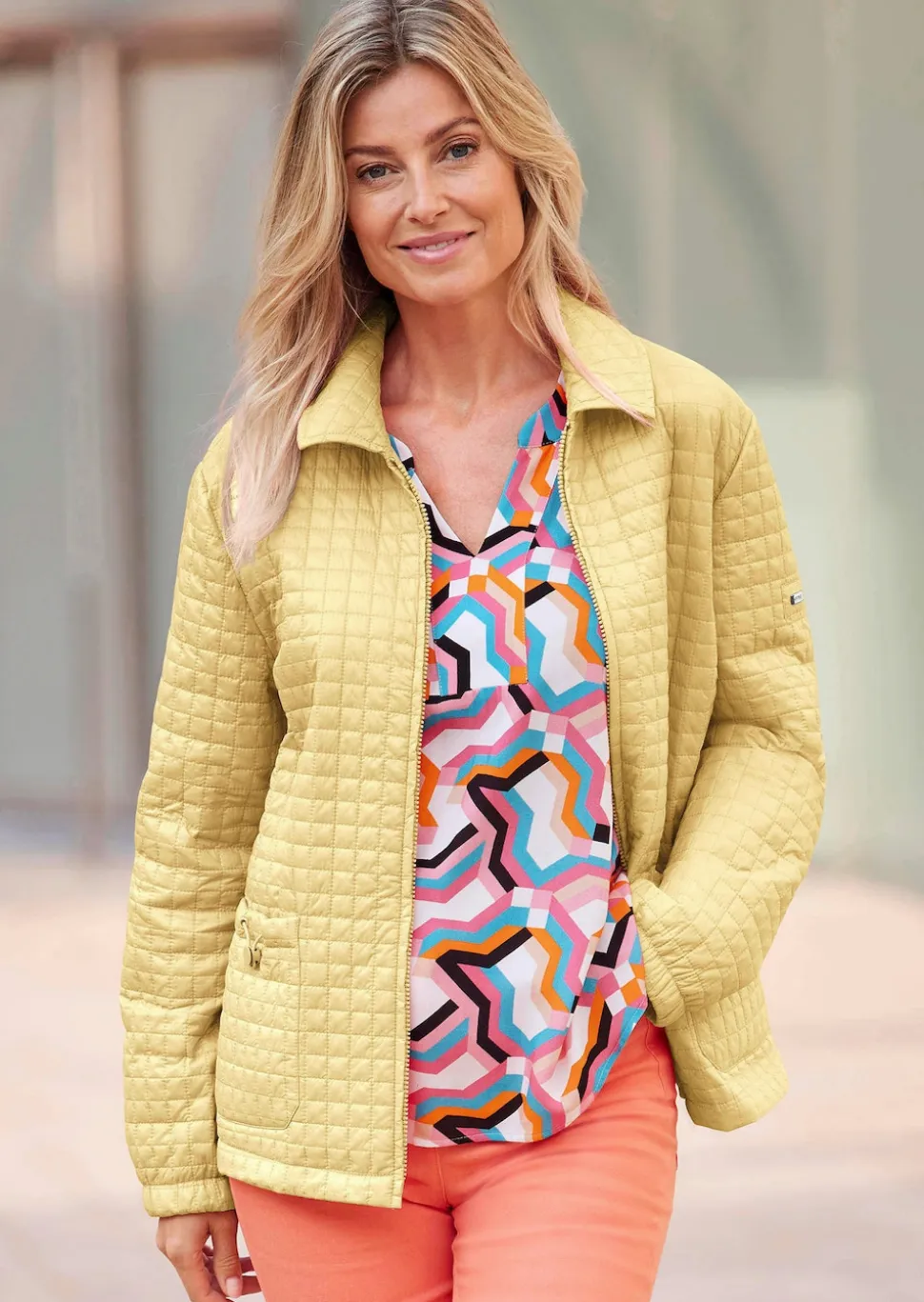 Jacke mit Waffelstepp