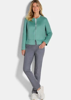 Jackenblazer in Veloursleder-Optik