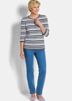Jacquard-Pullover in Ringel-Optik