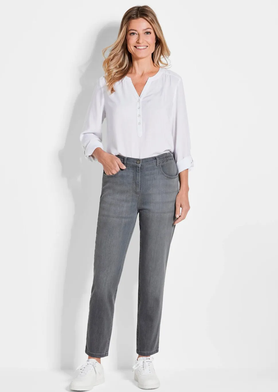 7/8-Jeans BELLA mit Strasssteinen