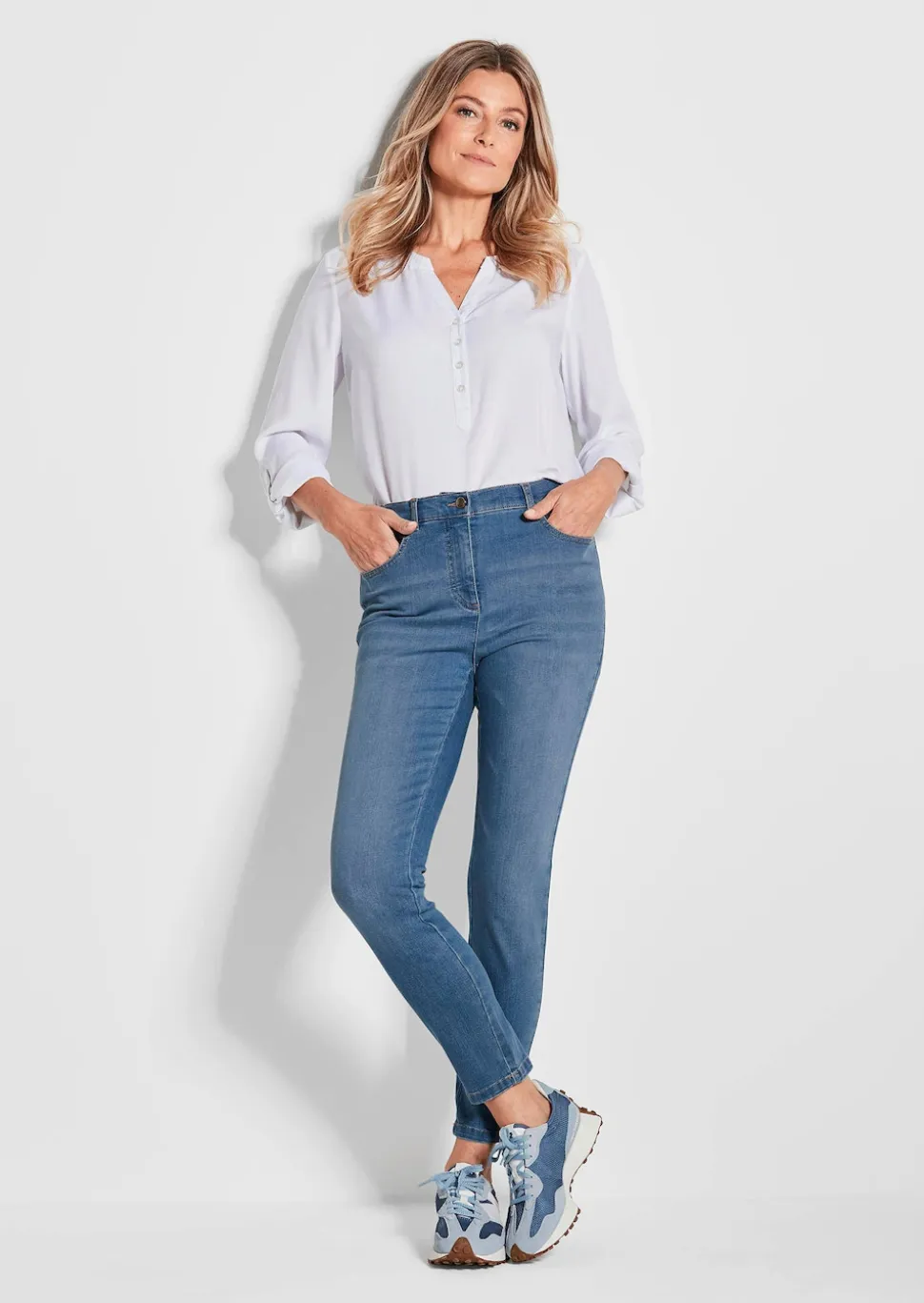 7/8-Jeans BELLA mit Strasssteinen