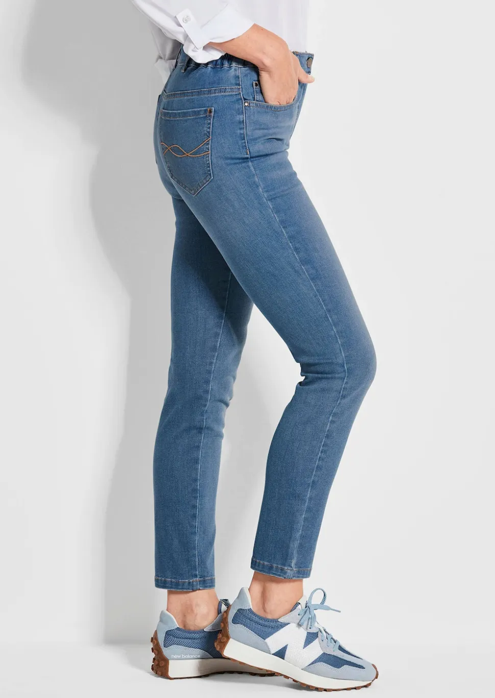 7/8-Jeans BELLA mit Strasssteinen