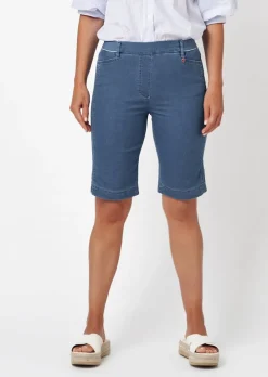 Jeans-Bermuda aus leichtem Denim