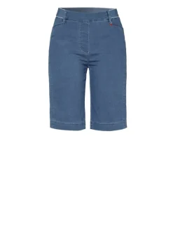 Jeans-Bermuda aus leichtem Denim