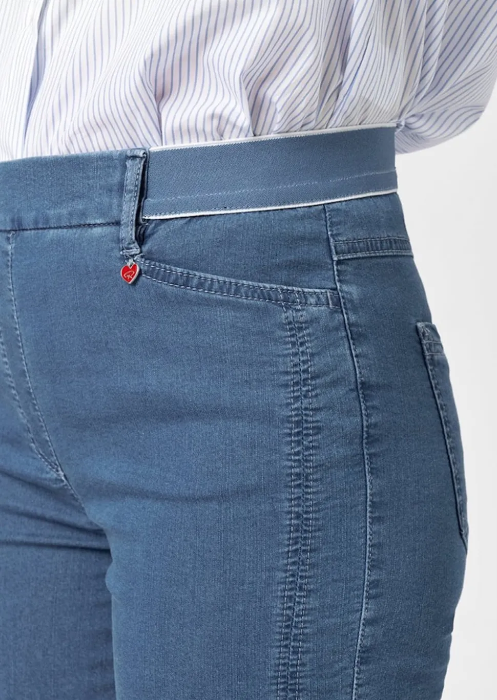 Jeans-Bermuda aus leichtem Denim