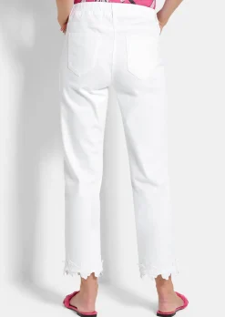 Jeans CARLA mit Spitzenbordüre