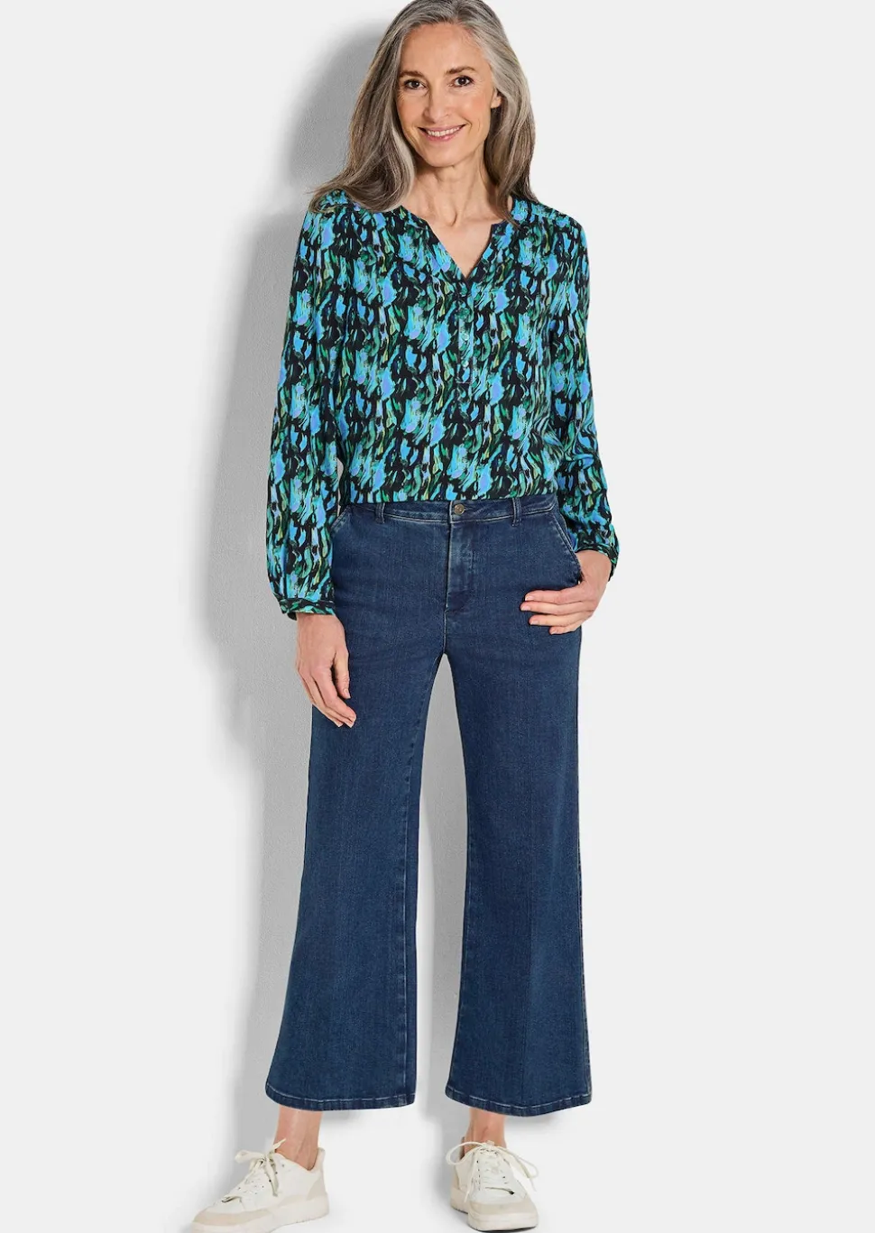 Jeans-Culotte VERA mit Bügelfalten