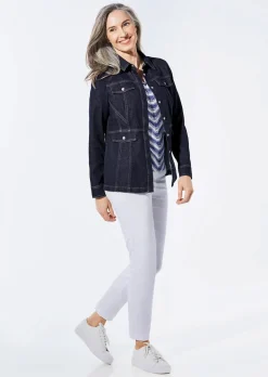 Jeansjacke mit sportlichen Details