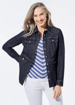 Jeansjacke mit sportlichen Details