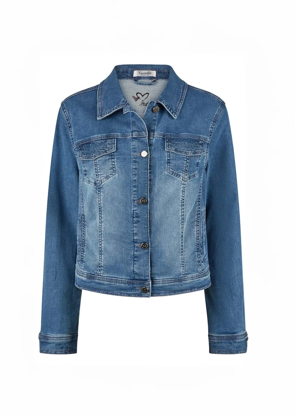 Jeansjacke mit Ziersteinchen