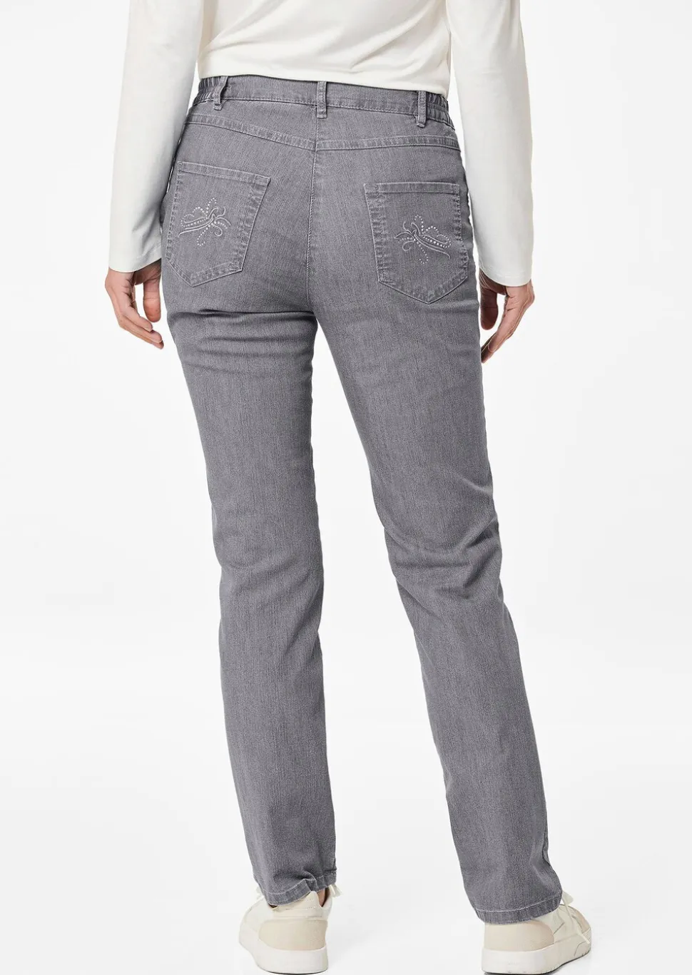 Jeans LOUISA mit Stickerei