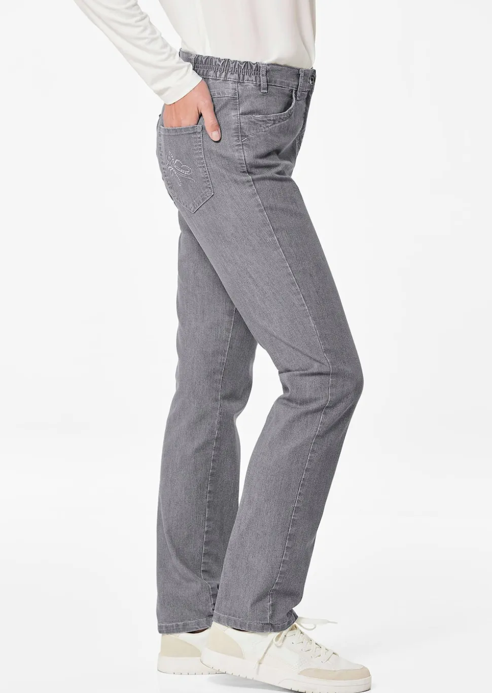 Jeans LOUISA mit Stickerei
