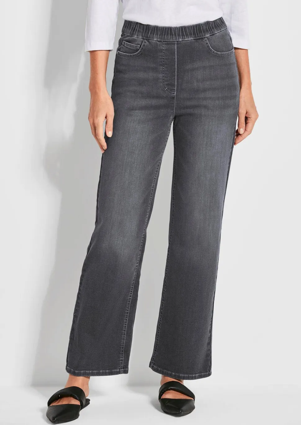 Jeansschlupfhose VERA mit weitem Bein