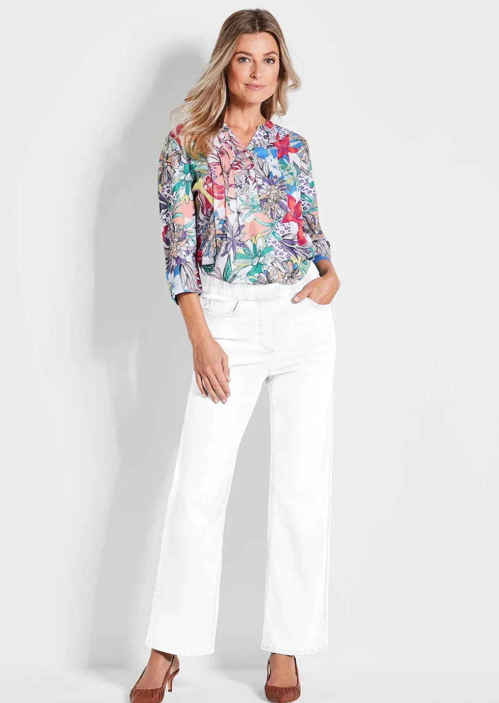Jeansschlupfhose VERA mit weitem Bein