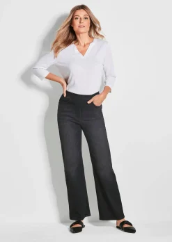 Jeansschlupfhose VERA mit weitem Bein