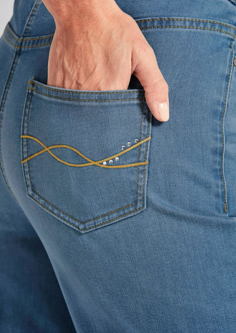 Jeansschlupfhose VERA mit weitem Bein