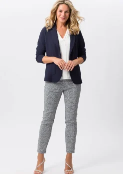 Jerseyblazer aus Strukturware mit Taschen