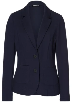 Jerseyblazer aus Strukturware mit Taschen