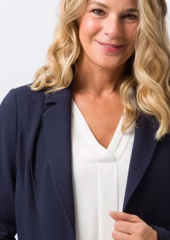 Jerseyblazer aus Strukturware mit Taschen