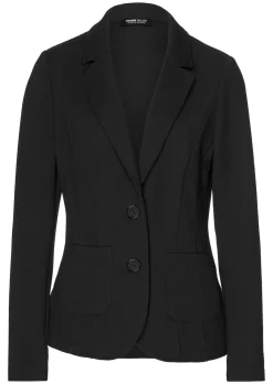 Jerseyblazer aus Strukturware mit Taschen