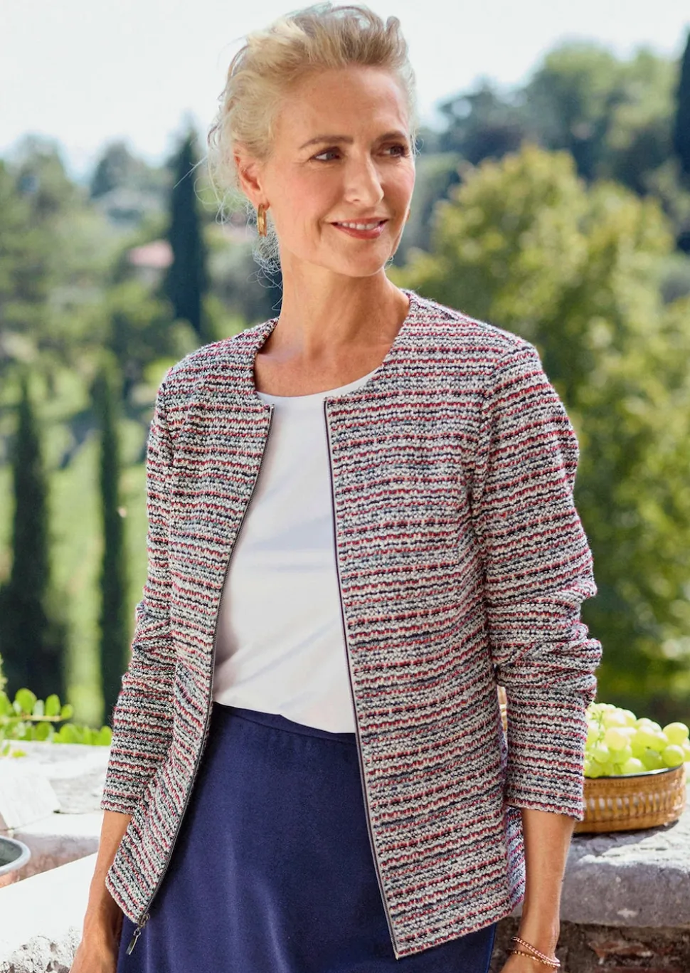 Jersey-Blazer in Bouclé-Optik
