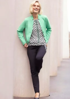 Jersey-Blazer mit kleinem Stehkragen
