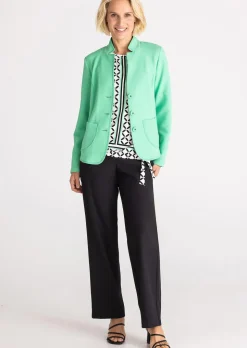Jersey-Blazer mit kleinem Stehkragen
