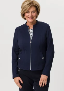 Jerseyblazer mit Reißverschluss