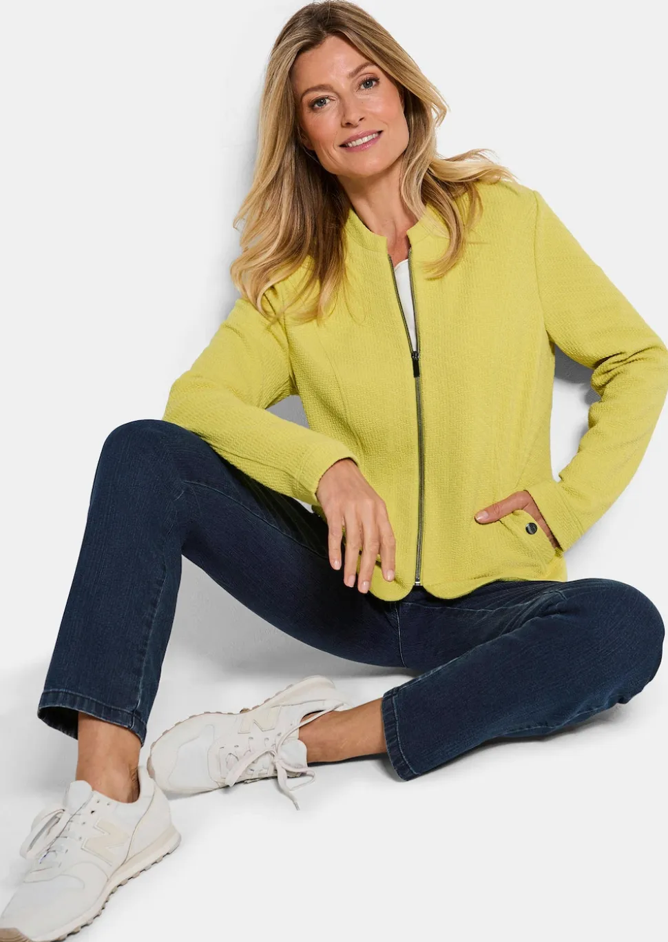 Jersey-Blazer mit Reißverschluss