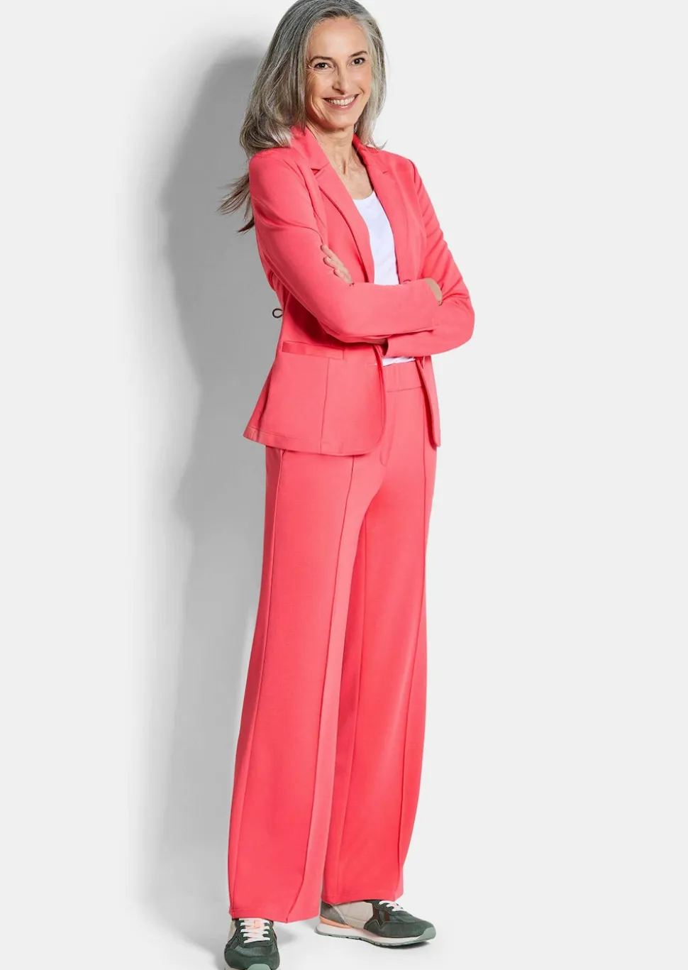 Jersey-Blazer mit Reverskragen