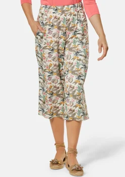 Jersey-Culotte VERA mit Blättermuster
