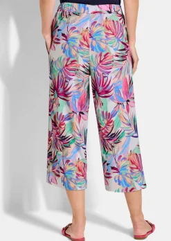 Jersey-Culotte VERA mit Palmenprint
