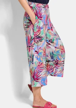 Jersey-Culotte VERA mit Palmenprint