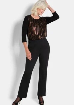 Jersey-Hose CARLA mit ausgestelltem Bein